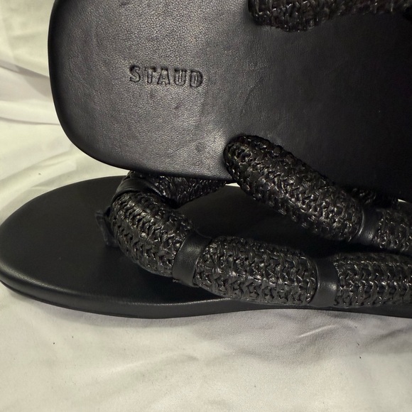 Staud Raffia Sierra Black Sandal “New” Women’s Size 41 US Size 11 - Picture 6 of 11